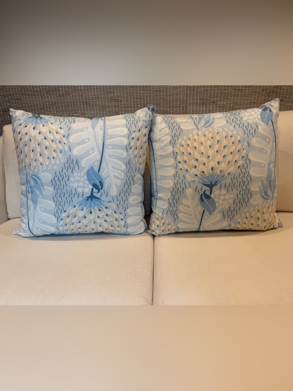 Thibaut Tiverton Pillows in Spa Blue
